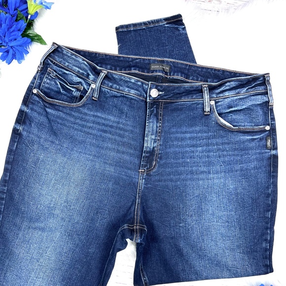 NWOT👖|•SILVER JEANS CO ®•| Plus Size Avery Skinny Curvy High Rise Jeans 22x31👖 - Picture 7 of 11